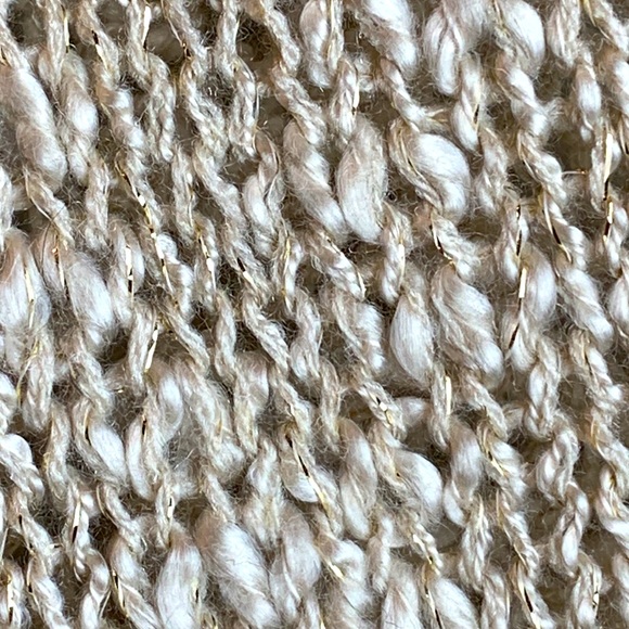 Elan Hi Lo Metallic Sweater With Open Knit Back NEW! - Picture 7 of 7